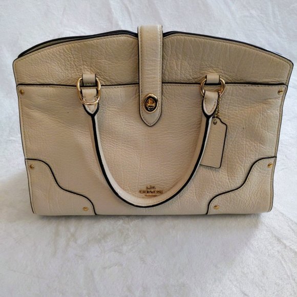 Coach Cream Mercer Satchel Handbag - Picture 5 of 16